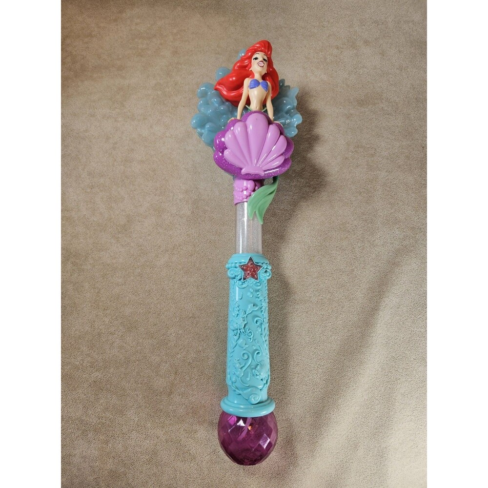 Disney Parks The Little Mermaid Ariel Light and Sound Bubble Wand Tested Works